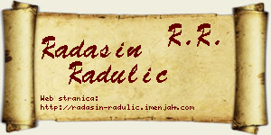 Radašin Radulić vizit kartica